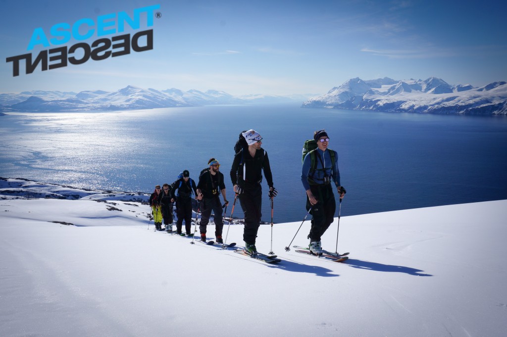 Last groups ski weekend at the Ascent Descent ski lodge. Boat tour to Trolltinden last friday.