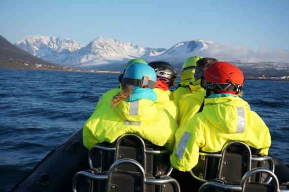 Getting back to Nord Lenangen after a tour to Vannøya with the group on our first day together. Photo: Jimmy Halvardsson