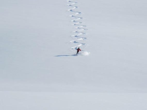Skiing the lower slopes of Lillegalten a couple of weeks ago... Photo. Jimmy Halvardsson