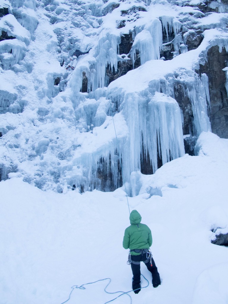 Really nice with a good down jacket when going ice climbing. 