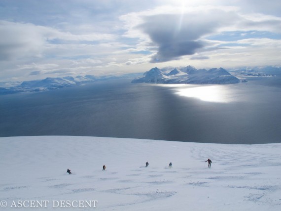 Skiing on Trolltind on Arnøya a couple of days ago   . Photo: Jimmy Halvardsson